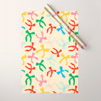 Festive Coquette Bow Pattern on Cream Wrapping Paper Gallery Image 1