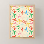 Festive Coquette Bow Pattern on Cream Mini Art Print Gallery Image 1