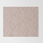 Terracotta retro lines Throw Blanket Gallery Image 2