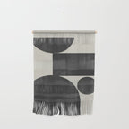 Abstract Black and Beige Geometric No. 1 Wall Hanging Gallery Image 1