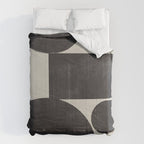 Abstract Black and Beige Geometric No. 1 Comforter Gallery Image 6