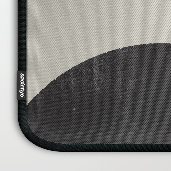 Abstract Black and Beige Geometric No. 1 Laptop Sleeve Gallery Image 3