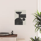 Abstract Black and Beige Geometric No. 1 Poster Gallery Image 2
