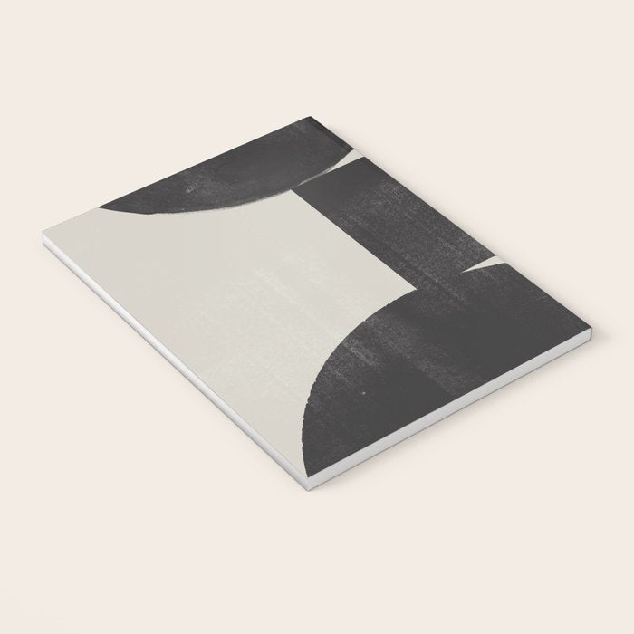 Abstract Black and Beige Geometric No. 1 Notebook Gallery Image 3