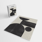 Abstract Black and Beige Geometric No. 1 Jigsaw Puzzle Gallery Image 2