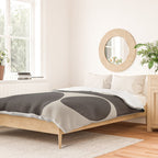 Abstract Black and Beige Geometric No. 1 Duvet Cover Gallery Image 2