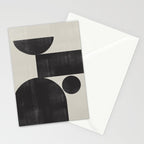 Abstract Black and Beige Geometric No. 1 Stationery Card Gallery Image 2