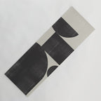 Abstract Black and Beige Geometric No. 1 Yoga Mat Gallery Image 1