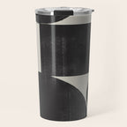 Abstract Black and Beige Geometric No. 1 Travel Mug Gallery Image 1