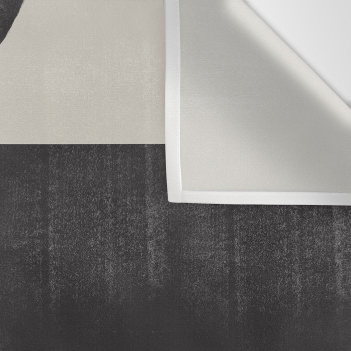 Abstract Black and Beige Geometric No. 1 Wall Tapestry Gallery Image 3