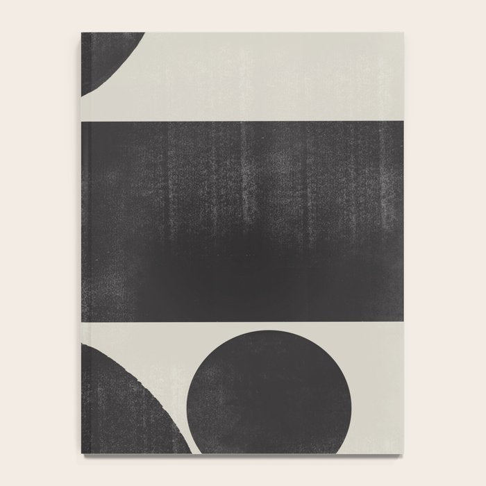 Abstract Black and Beige Geometric No. 1 Notebook Gallery Image 4