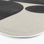Abstract Black and Beige Geometric No. 1 Bath Mat Gallery Image 3