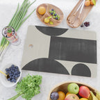 Abstract Black and Beige Geometric No. 1 Cutting Board Gallery Image 2