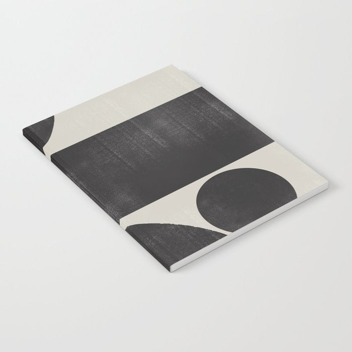 Abstract Black and Beige Geometric No. 1 Notebook Gallery Image 1