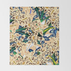 Vintage Exotic Garden Throw Blanket Gallery Image 2