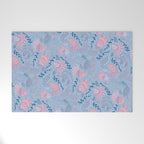 Coastal Oysters on the Beach in Sea Blue & Lavender Welcome Mat Gallery Image 1