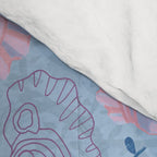 Coastal Oysters on the Beach in Sea Blue & Lavender Comforter Gallery Image 4