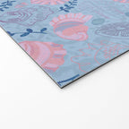 Coastal Oysters on the Beach in Sea Blue & Lavender Welcome Mat Gallery Image 2