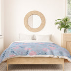 Coastal Oysters on the Beach in Sea Blue & Lavender Duvet Cover Gallery Image 3