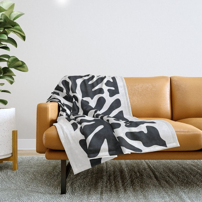 Henri Matisse Abstract Leaf Pattern Throw Blanket Gallery Image 1