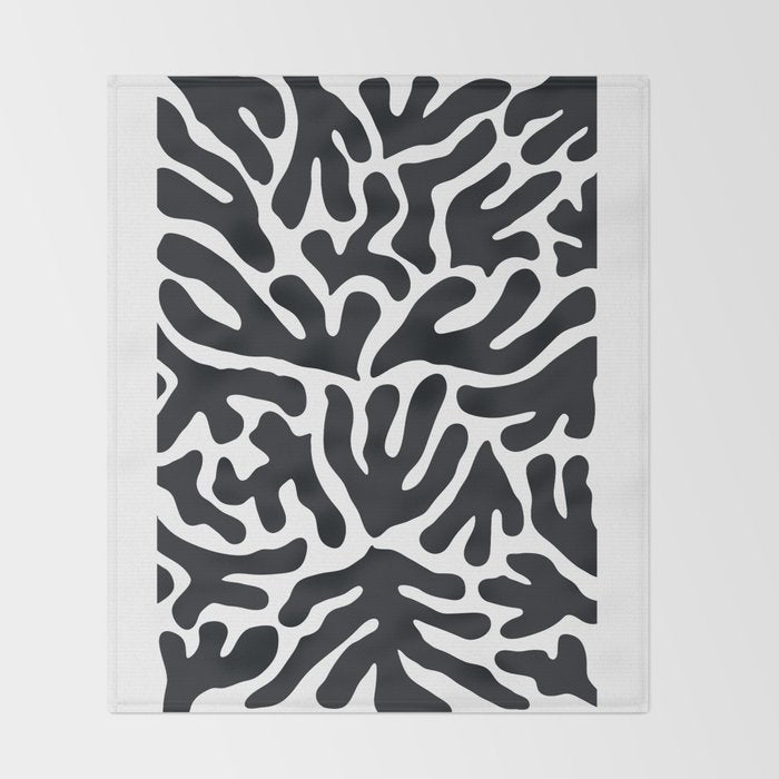Henri Matisse Abstract Leaf Pattern Throw Blanket Gallery Image 2