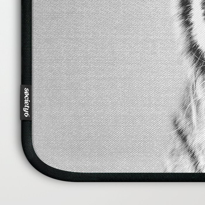 Tiger - Black & White Laptop Sleeve Gallery Image 3