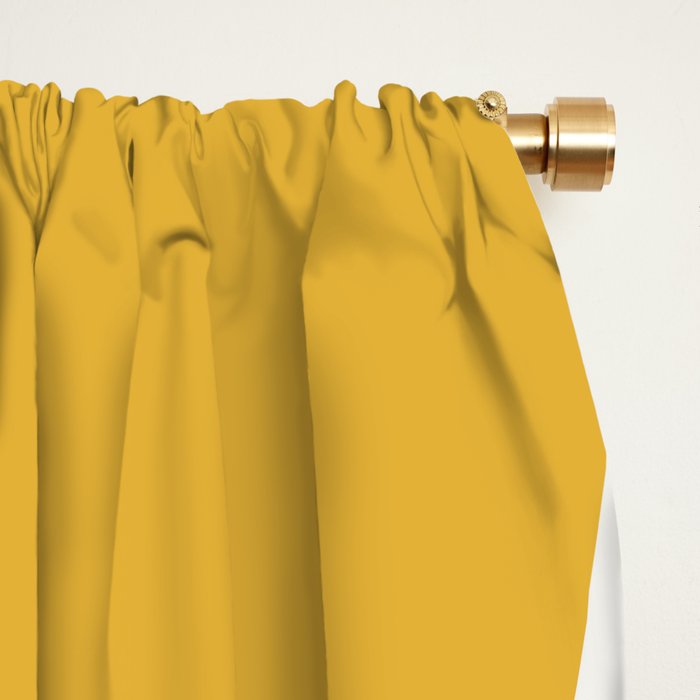 Bold Geometric Shapes - Golden Yellow Window Curtain Gallery Image 2