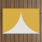 Bold Geometric Shapes - Golden Yellow Outdoor Rug Gallery Image 1