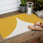 Bold Geometric Shapes - Golden Yellow Outdoor Rug Gallery Image 2