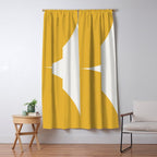 Bold Geometric Shapes - Golden Yellow Window Curtain Gallery Image 5