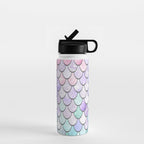 Mermaid Pastel Pink Purple Aqua Teal Water Bottle Gallery Image 1