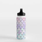 Mermaid Pastel Pink Purple Aqua Teal Water Bottle Gallery Image 3