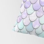 Mermaid Pastel Pink Purple Aqua Teal Pillow Sham Gallery Image 4