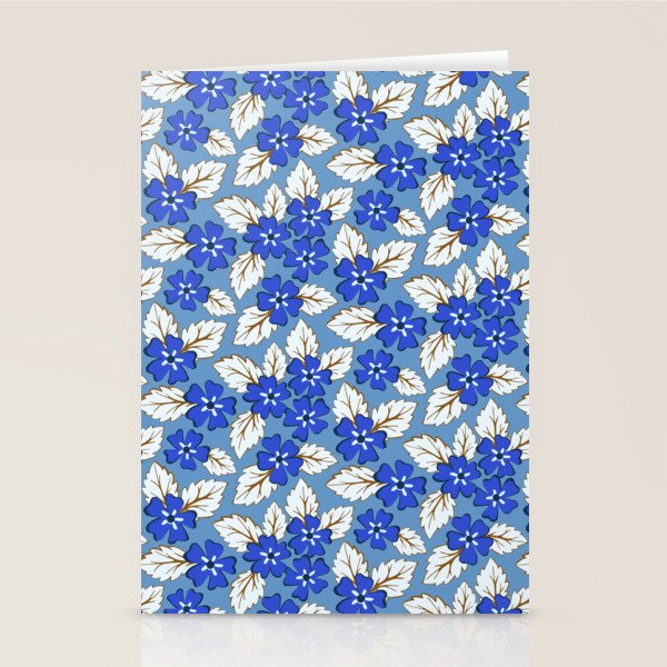 Tossed sakura flowers in blue Stationery Card Gallery Image 1