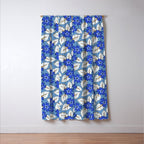 Tossed sakura flowers in blue Window Curtain Gallery Image 3