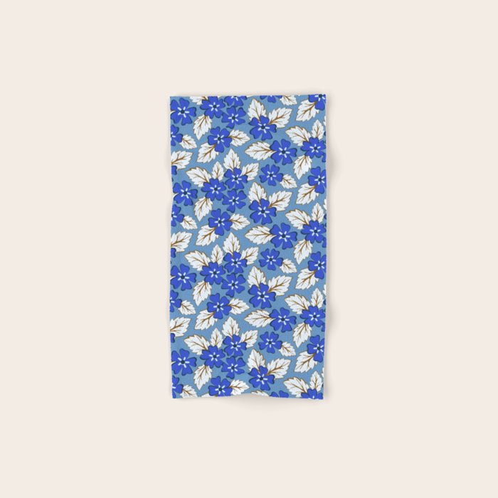 Tossed sakura flowers in blue Bath Towel Gallery Image 1
