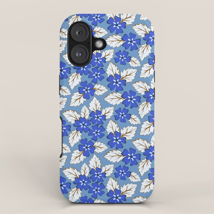 Tossed sakura flowers in blue iPhone Case Gallery Image 1
