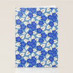 Tossed sakura flowers in blue Stationery Card Gallery Image 2