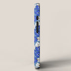 Tossed sakura flowers in blue iPhone Case Gallery Image 2