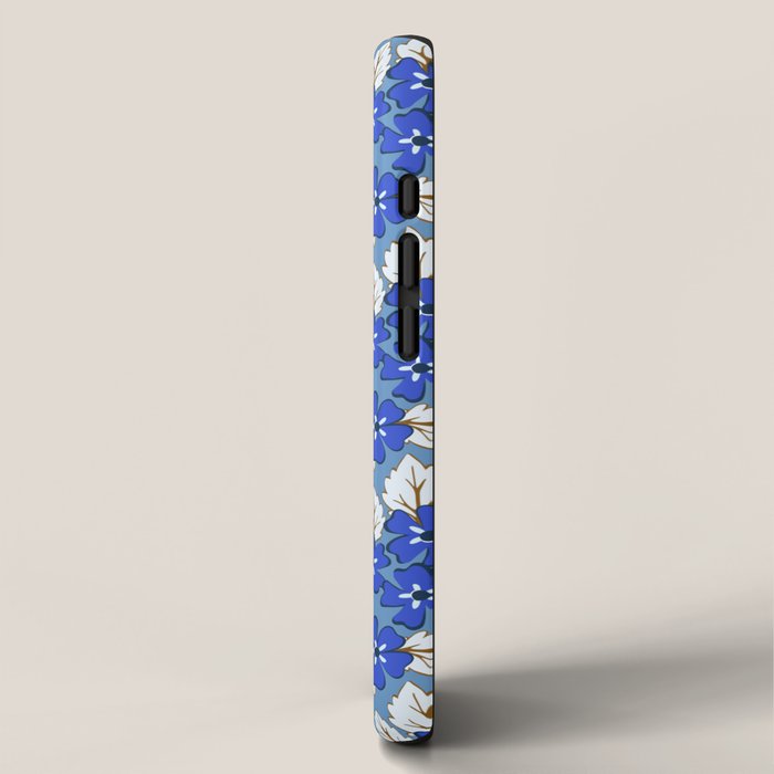 Tossed sakura flowers in blue iPhone Case Gallery Image 2