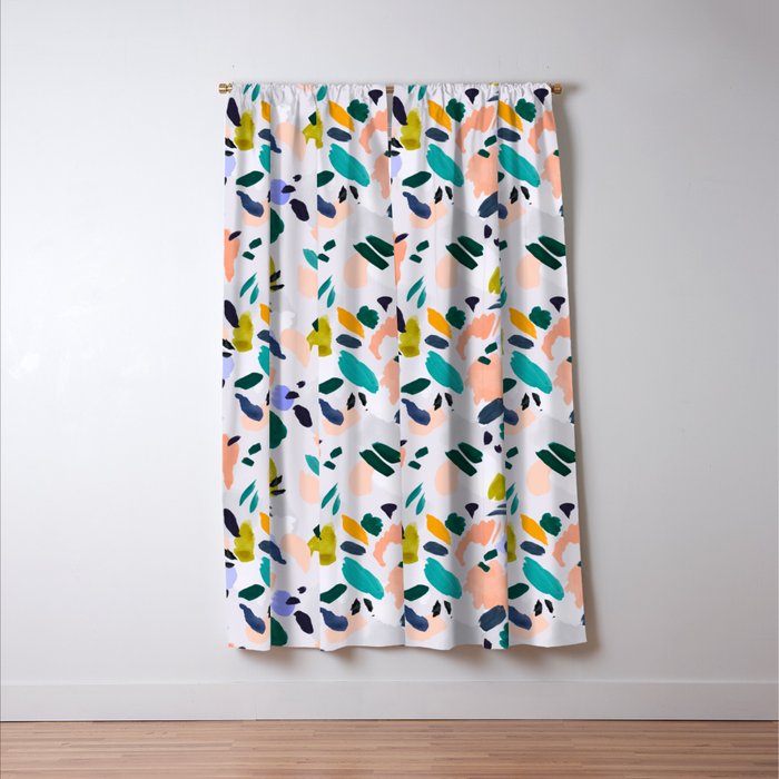 TERRAZZO BRUSHSTROKES Window Curtain Gallery Image 3