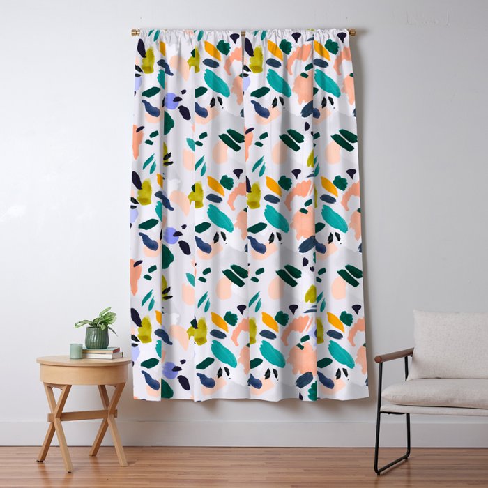 TERRAZZO BRUSHSTROKES Window Curtain Gallery Image 1