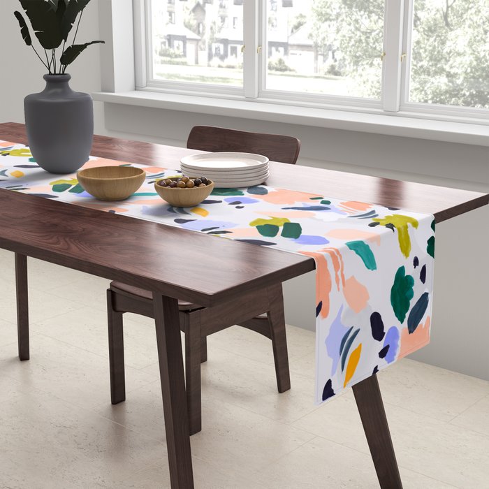 TERRAZZO BRUSHSTROKES Table Runner Gallery Image 2