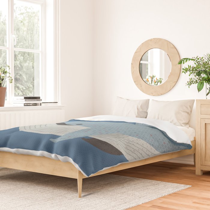 Whimsy Blue Whale Duvet Cover Gallery Image 2