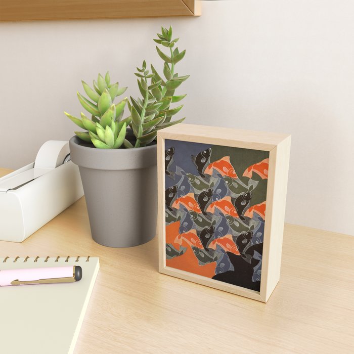 Fish ("Regular Divisions of the Plane Drawing #20") by M.C. Escher Mini Art Print Gallery Image 2