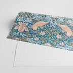 Bohemian elegant blue pink white bird floral Wrapping Paper Gallery Image 2