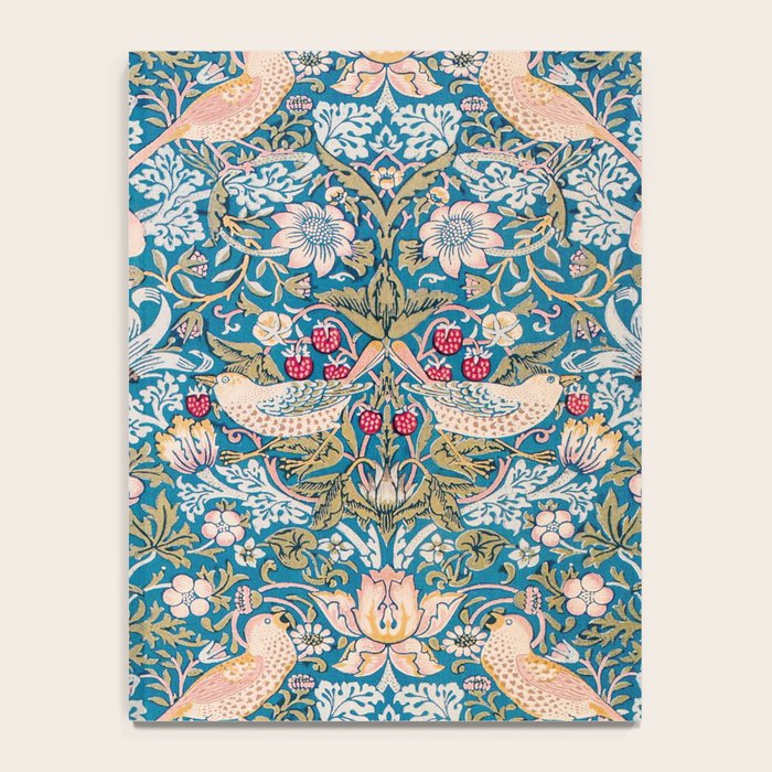 Bohemian elegant blue pink white bird floral Notebook Gallery Image 4