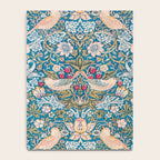 Bohemian elegant blue pink white bird floral Notebook Gallery Image 4