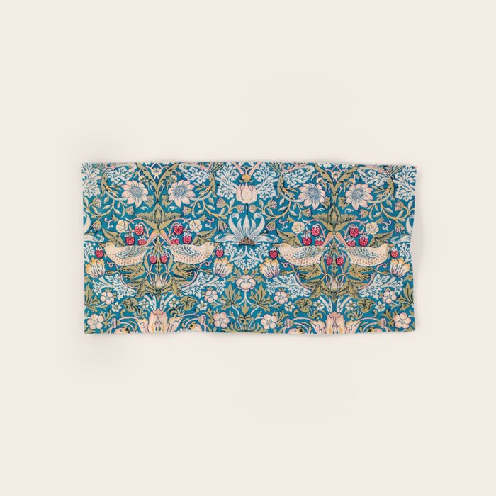 Bohemian elegant blue pink white bird floral Bath Towel Gallery Image 1