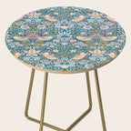 Bohemian elegant blue pink white bird floral Side Table Gallery Image 2